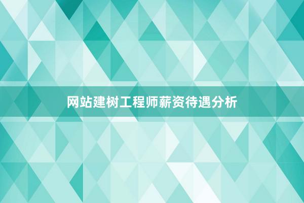 网站建树工程师薪资待遇分析