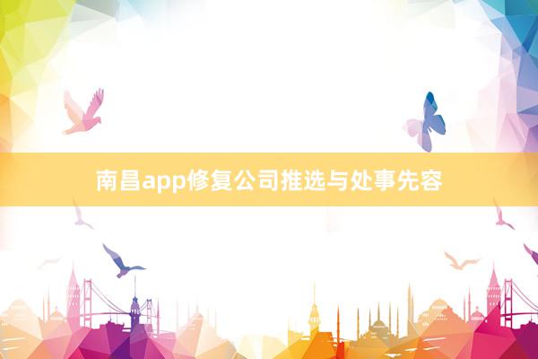 南昌app修复公司推选与处事先容